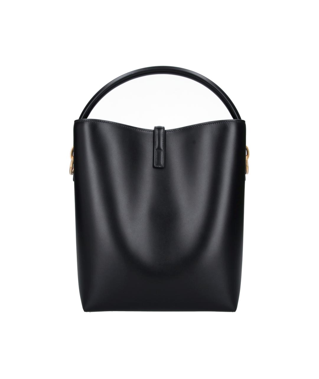 SAINT LAURENT Черная кожаная сумка через плечо, фото 3