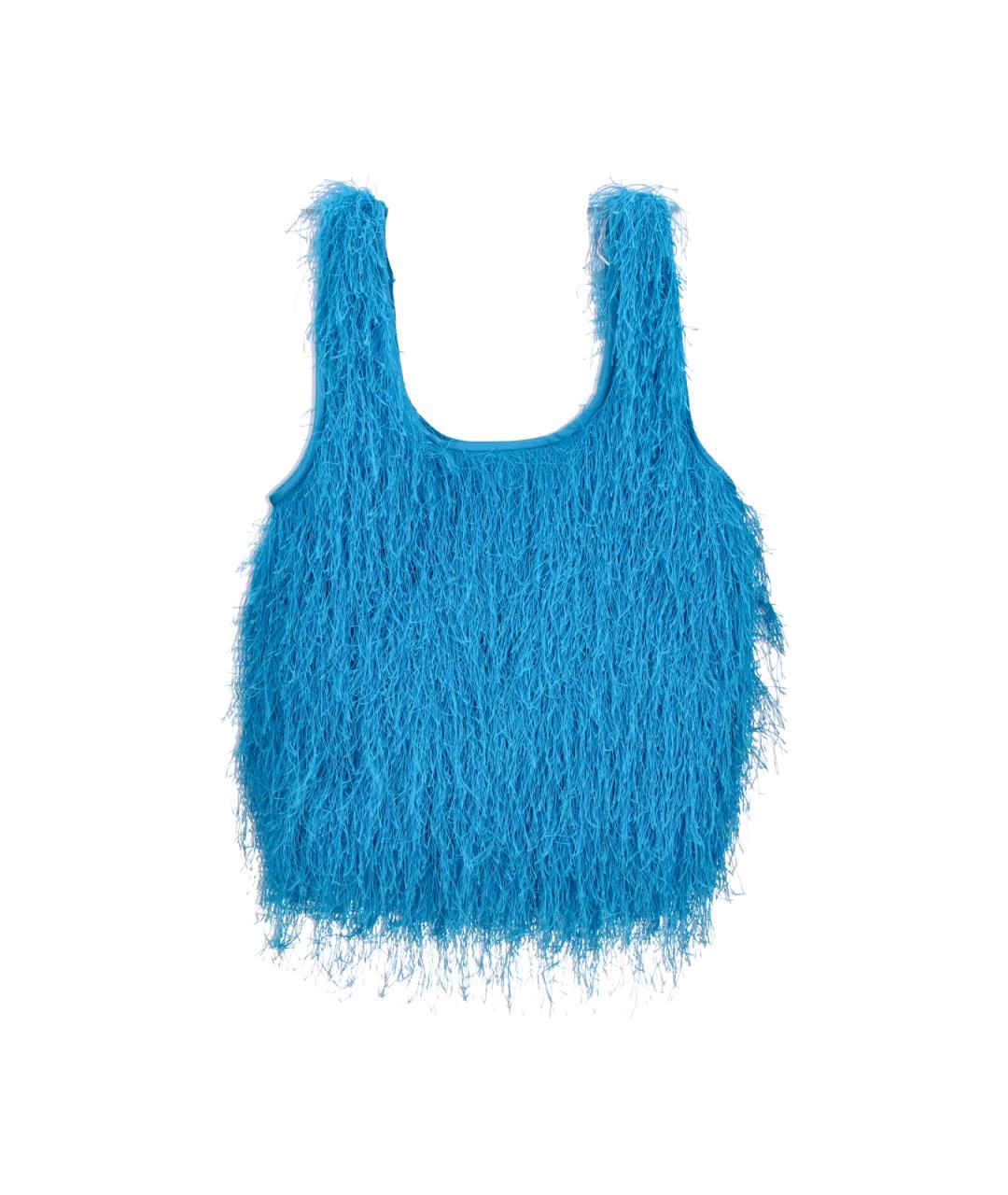 DRIES VAN NOTEN Синяя синтетическая сумка с короткими ручками, фото 3