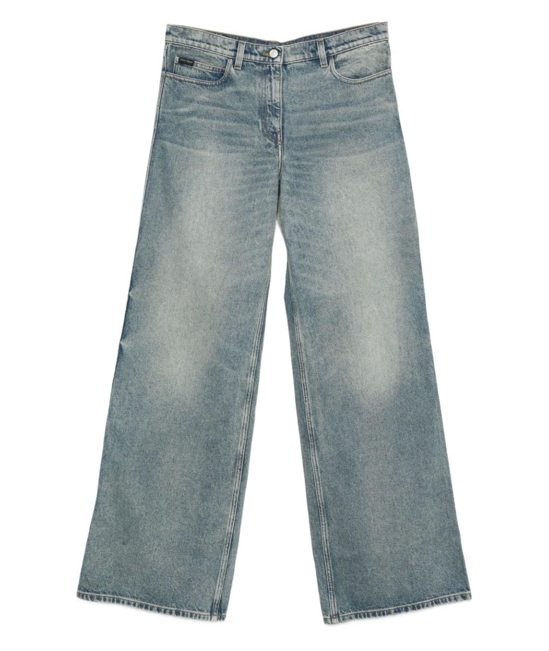 COURREGES Синие хлопковые прямые джинсы, фото 1