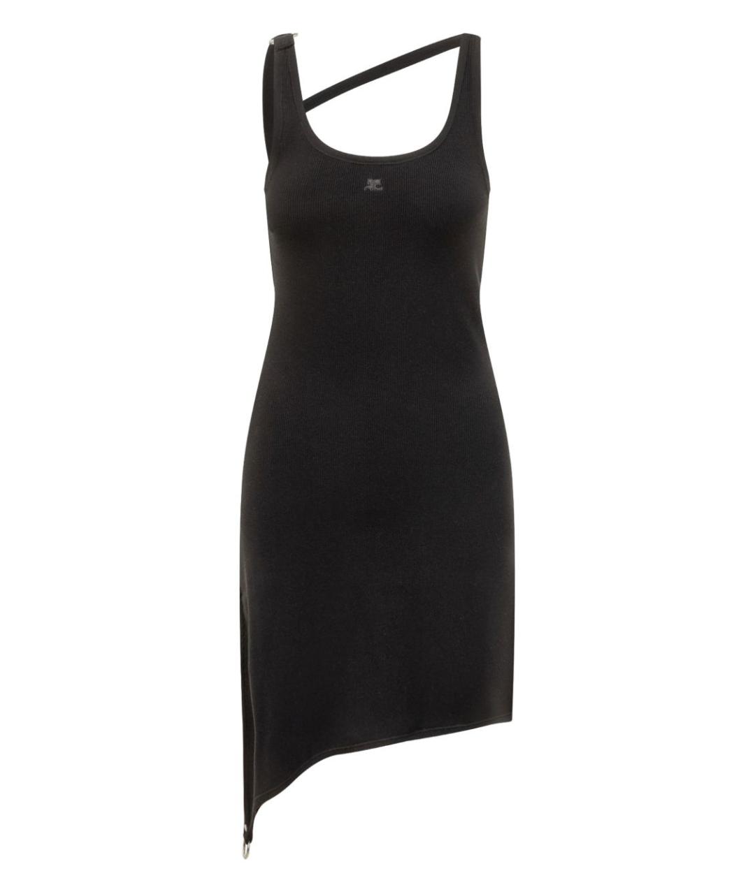 COURREGES Черное вискозное платье, фото 1