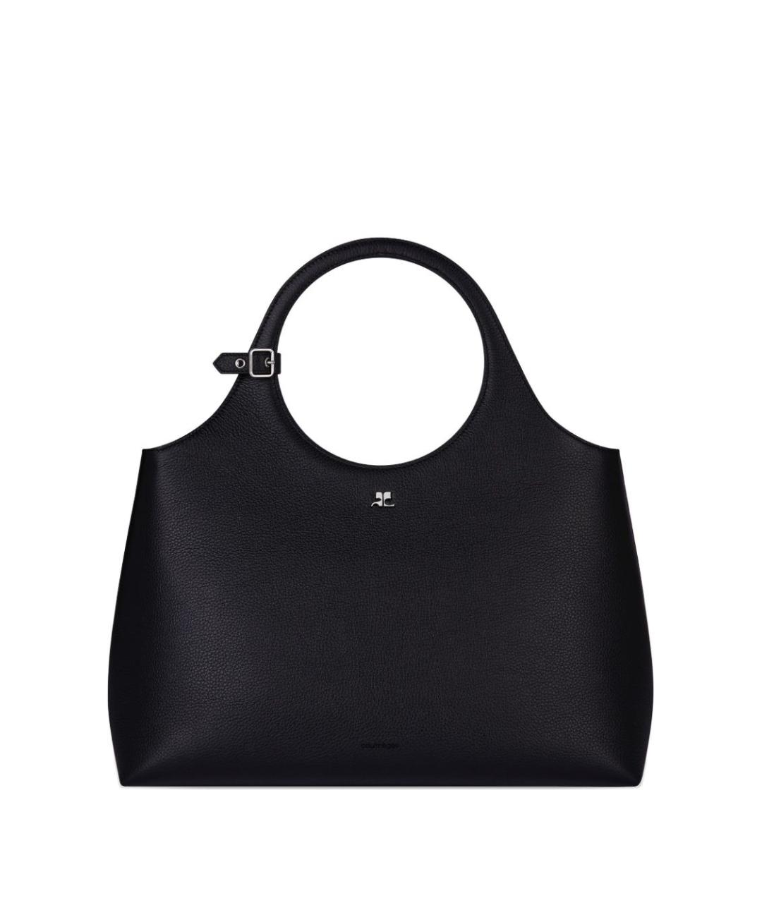 COURREGES Черная кожаная сумка через плечо, фото 1