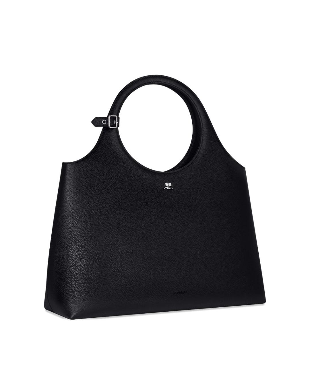 COURREGES Черная кожаная сумка через плечо, фото 5