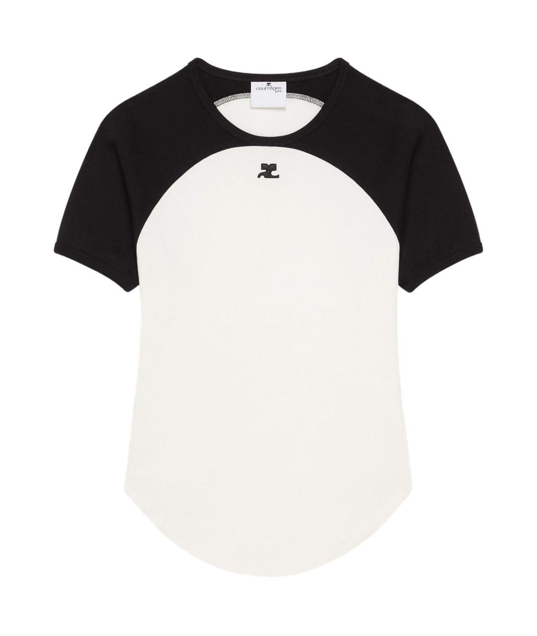 COURREGES Черная хлопковая футболка, фото 1