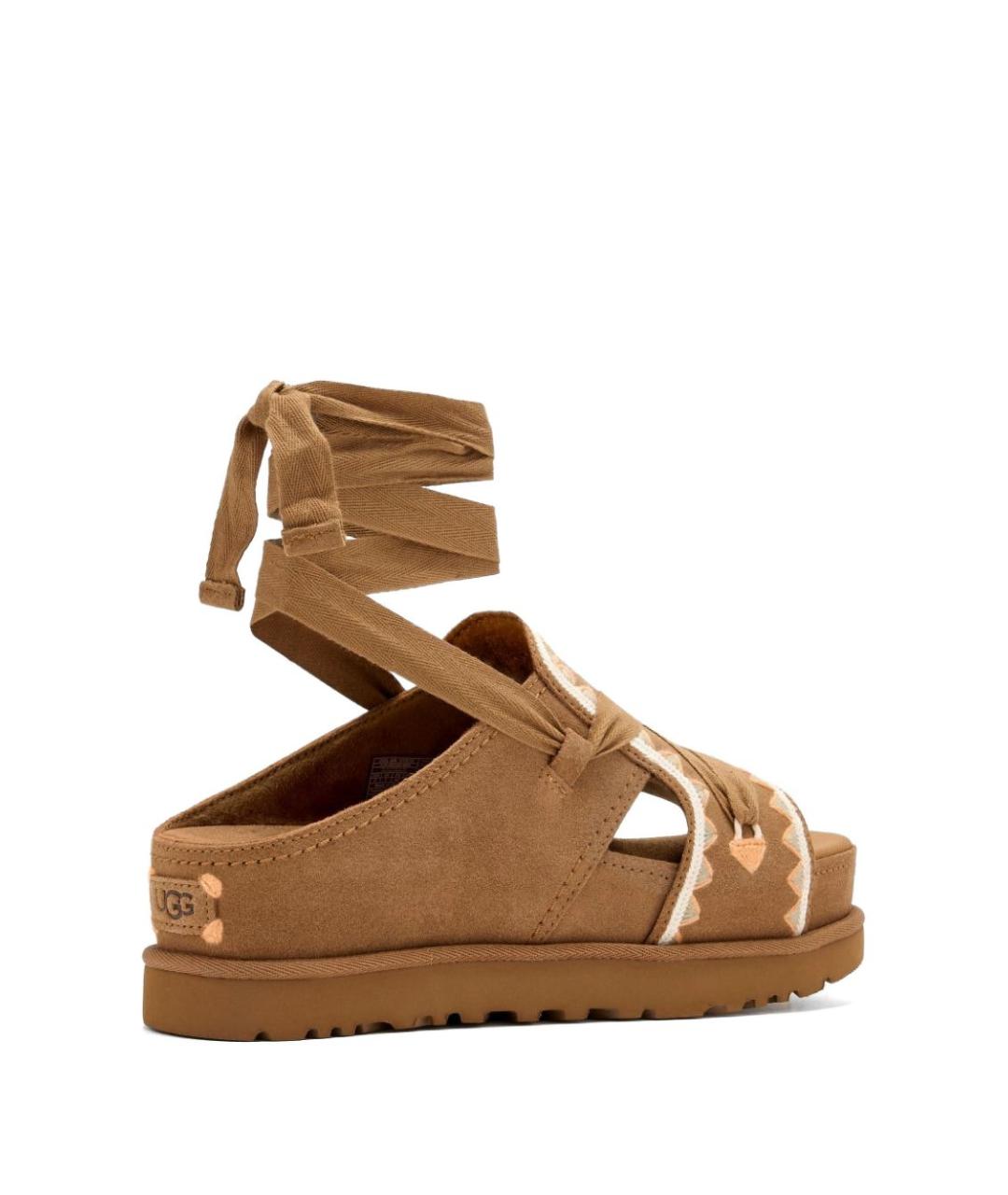 UGG AUSTRALIA Коричневые замшевые сандалии, фото 2