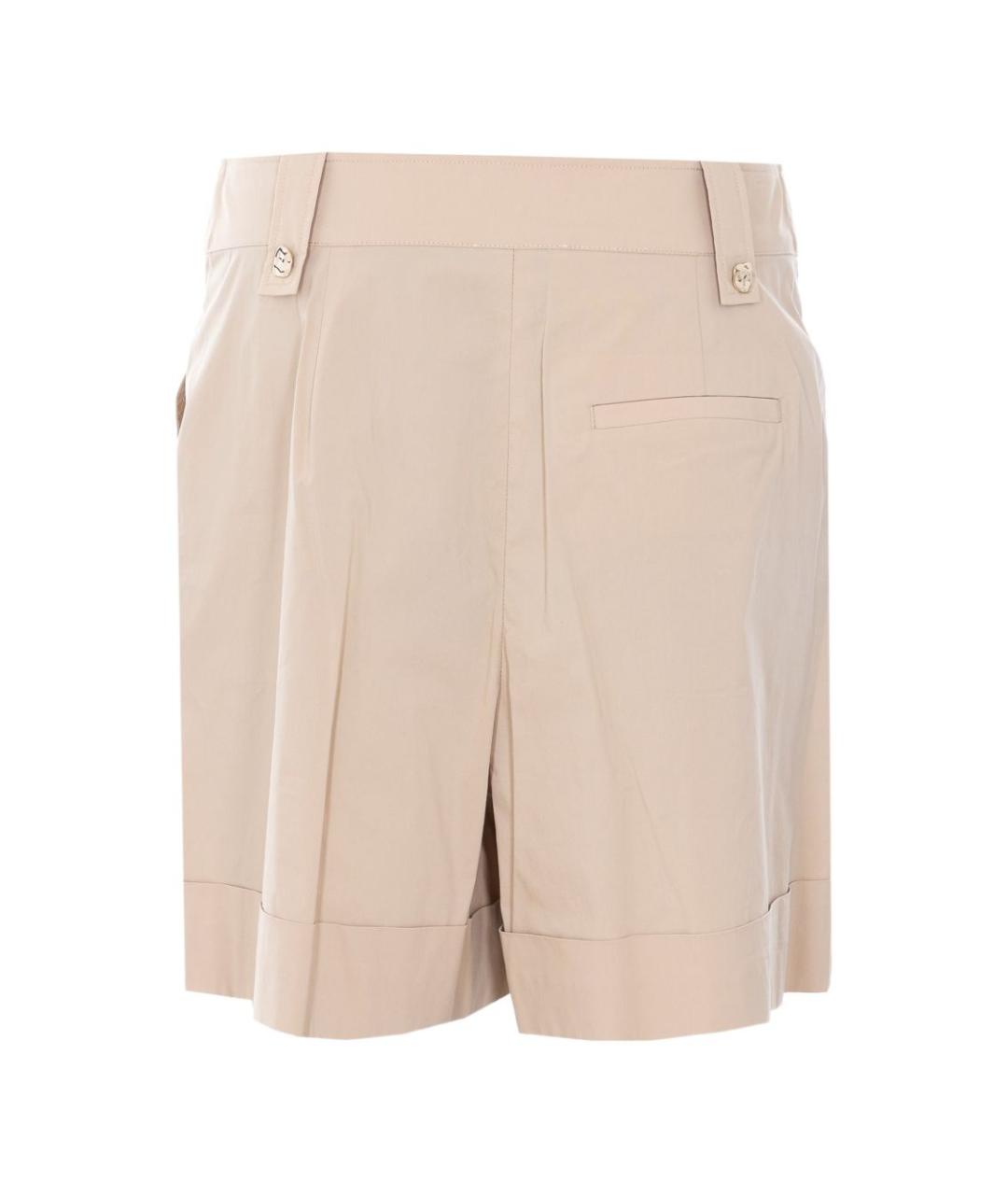 LIU JO Бежевые хлопковые шорты, фото 4