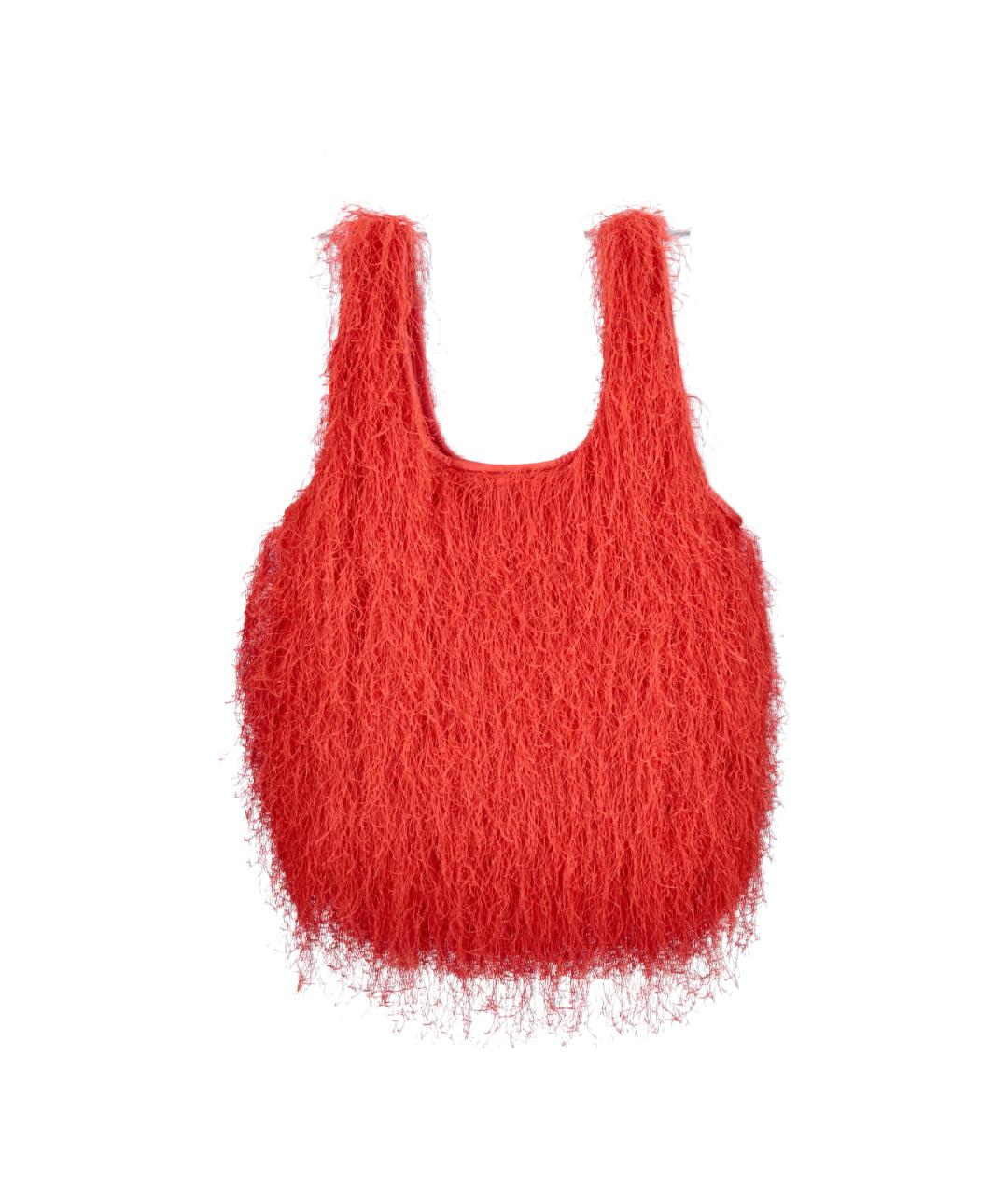 DRIES VAN NOTEN Красная синтетическая сумка тоут, фото 3