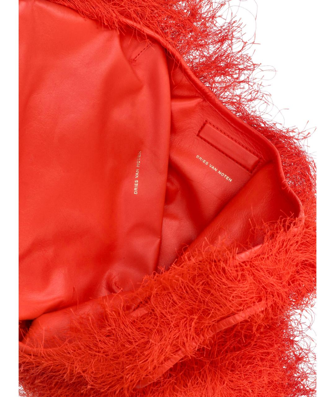 DRIES VAN NOTEN Красная синтетическая сумка тоут, фото 4