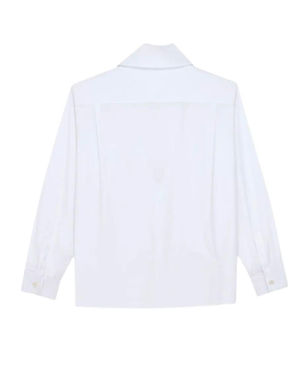 SAINT LAURENT Белая хлопковая блузы, фото 2
