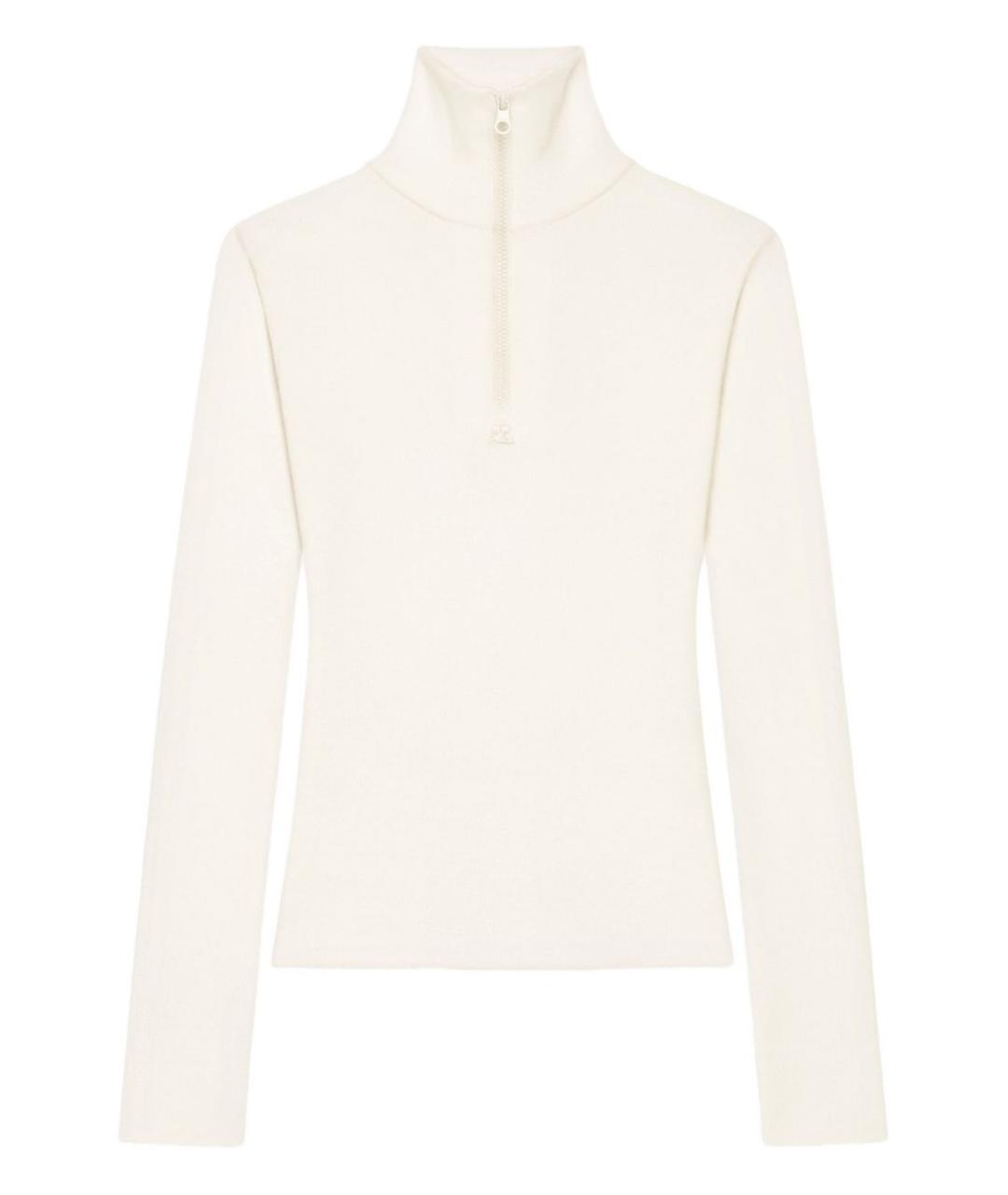 COURREGES Белый шерстяной джемпер / свитер, фото 1