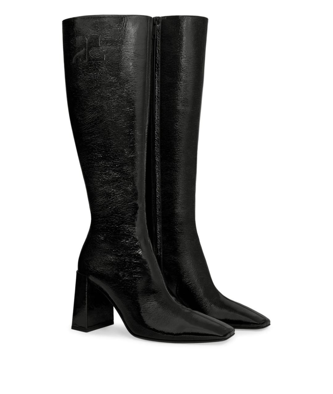 COURREGES Черные кожаные сапоги, фото 3