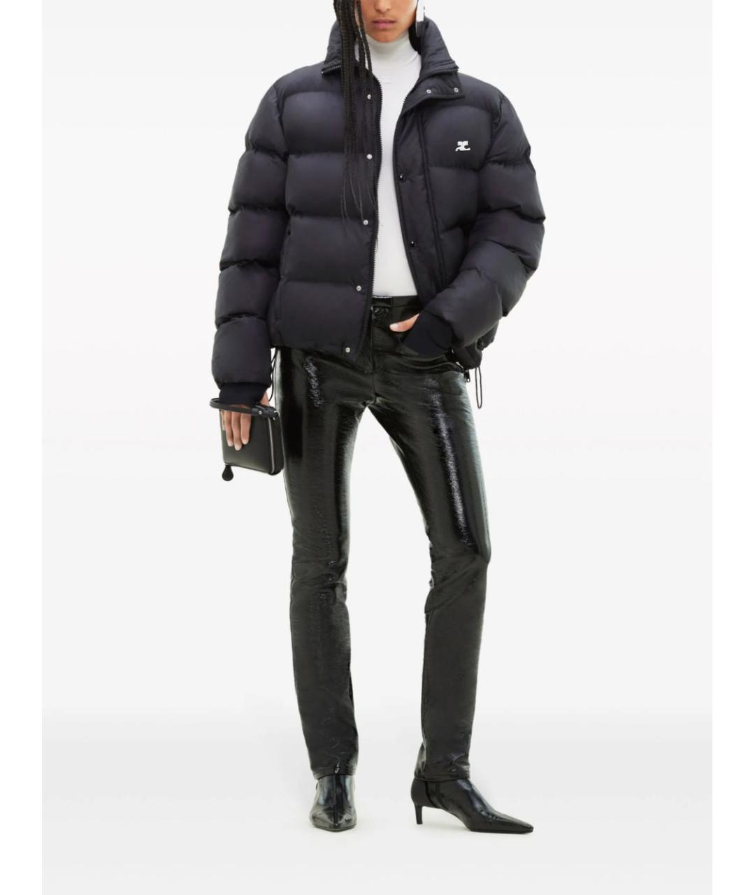 COURREGES Черная полиэстеровая куртка, фото 2
