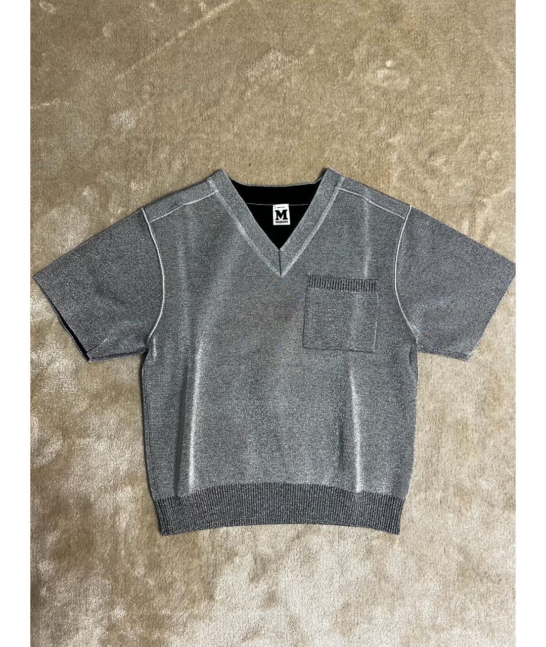 M MISSONI Серебрянный вискозный костюм с брюками, фото 6