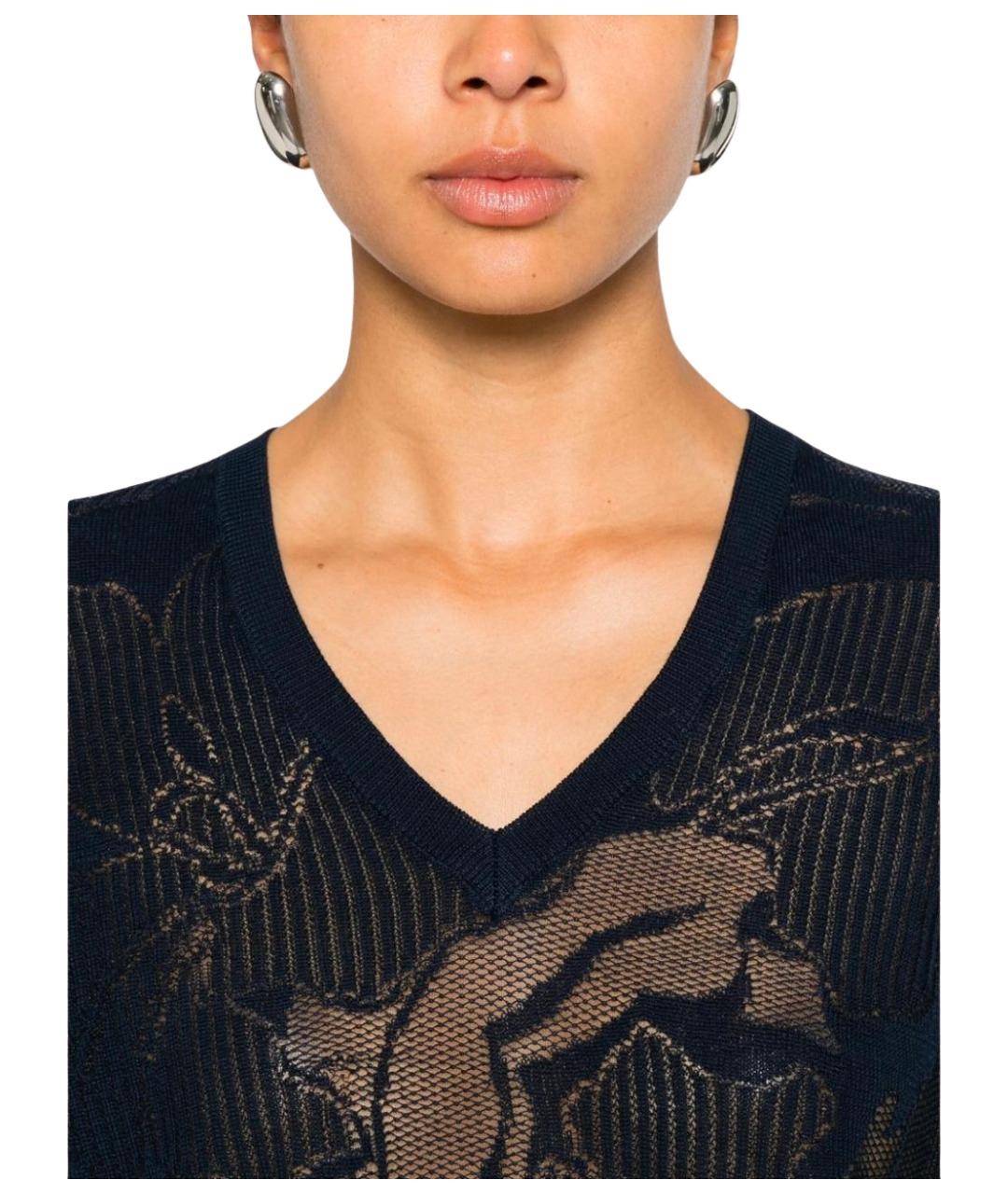 DRIES VAN NOTEN Синий хлопковый джемпер / свитер, фото 3