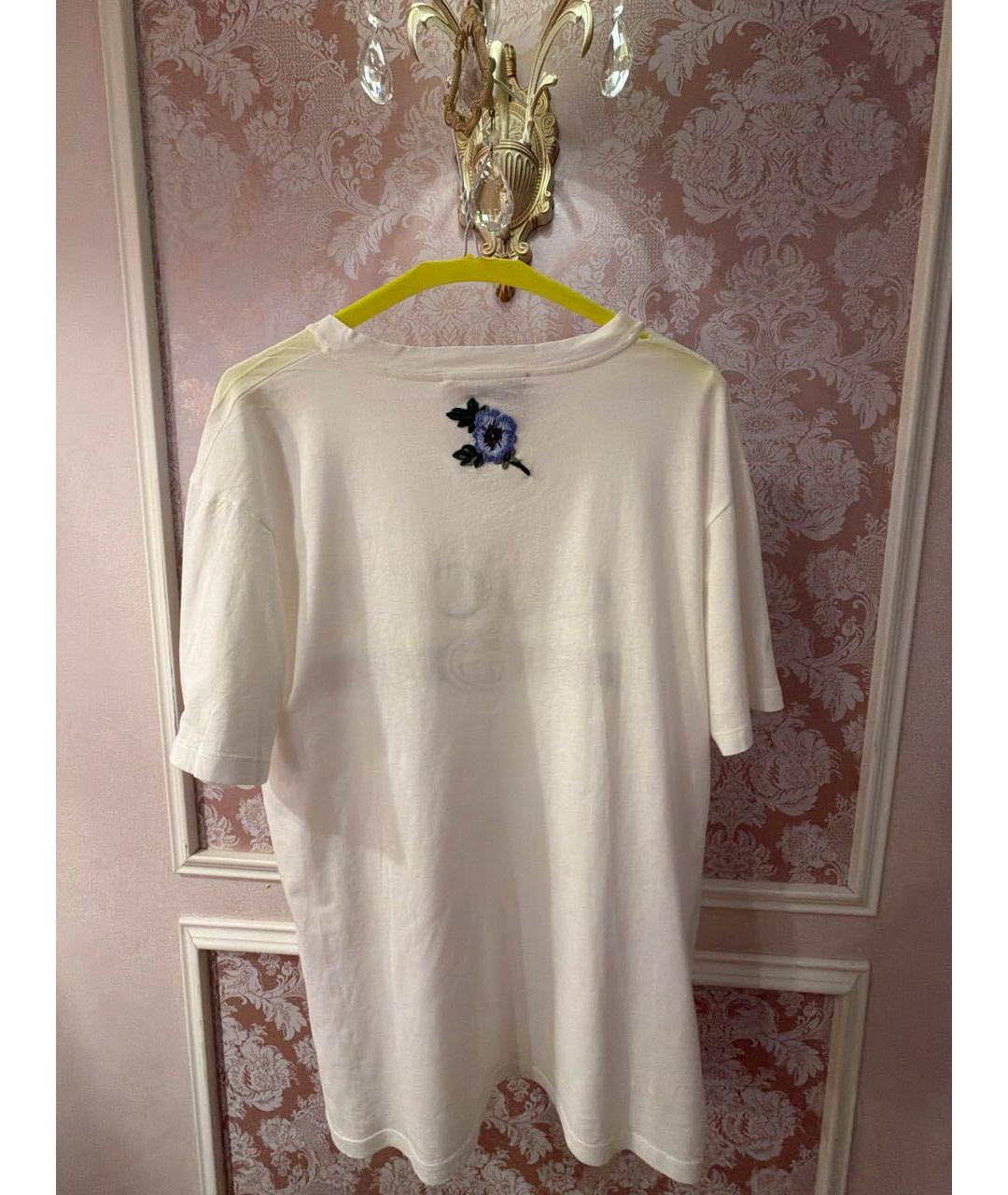 GUCCI Белая хлопковая футболка, фото 2