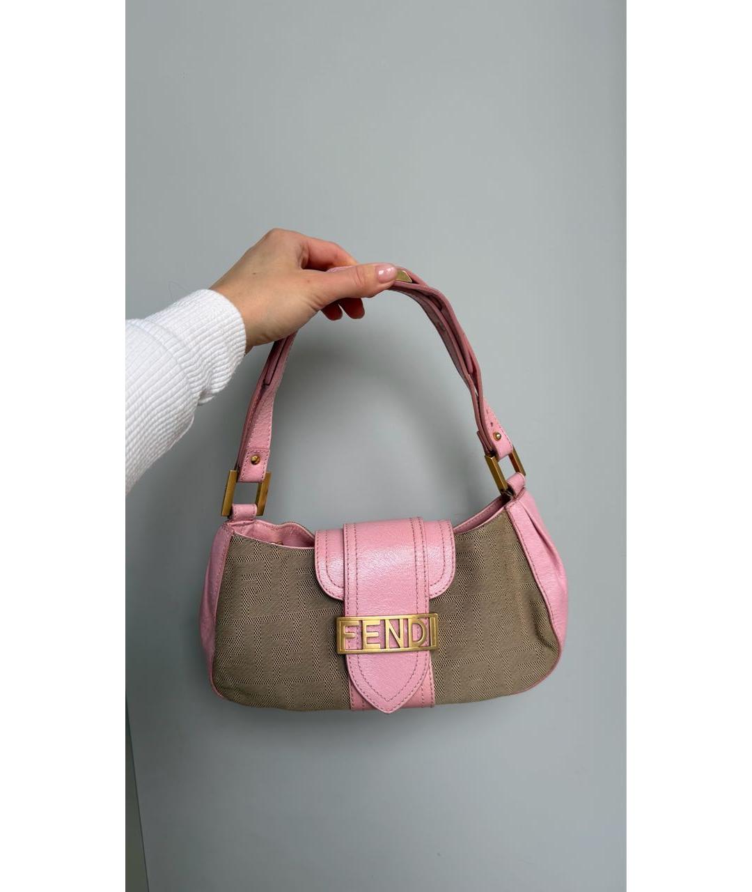 FENDI Бежевая сумка с короткими ручками, фото 7