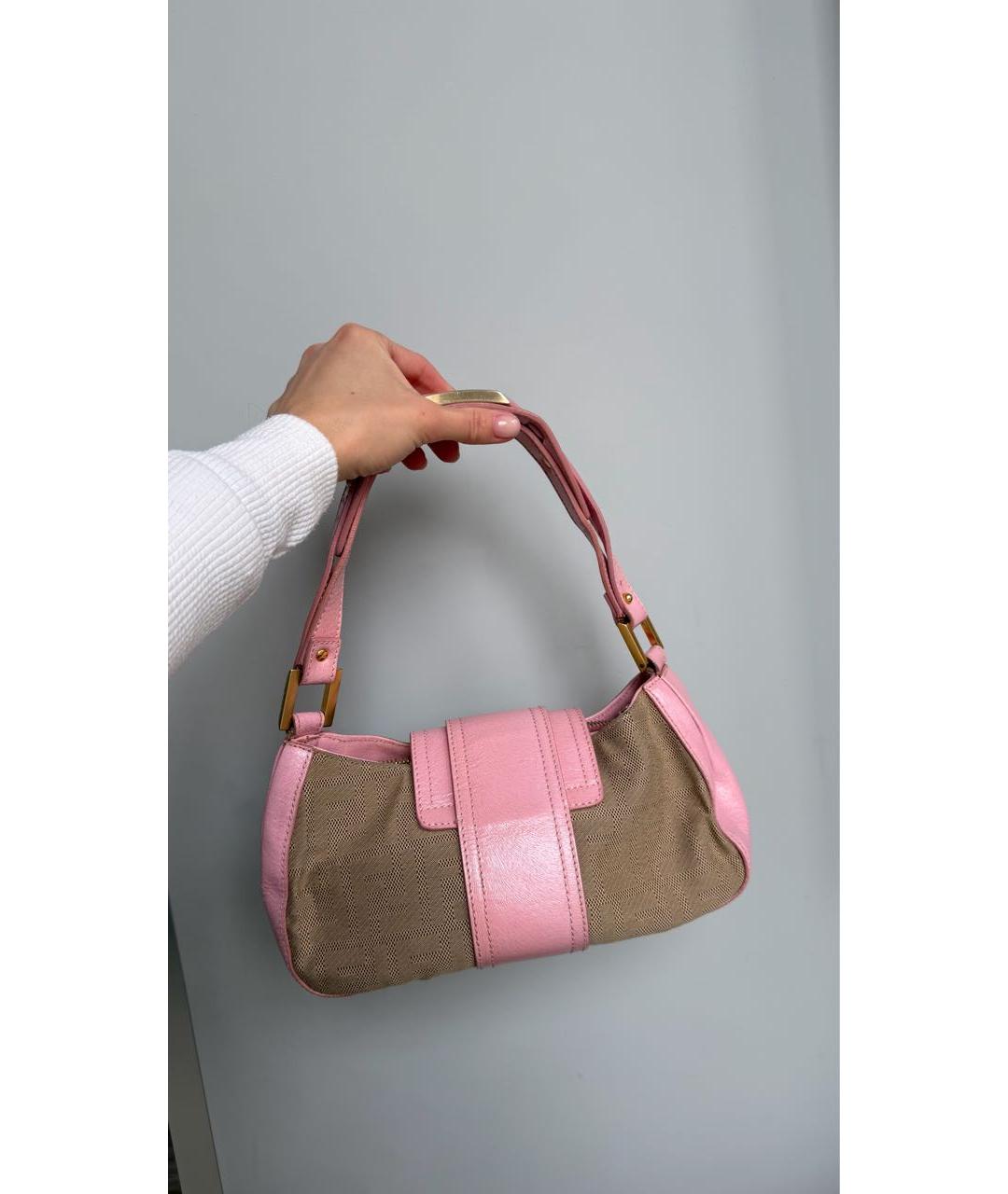 FENDI Бежевая сумка с короткими ручками, фото 5