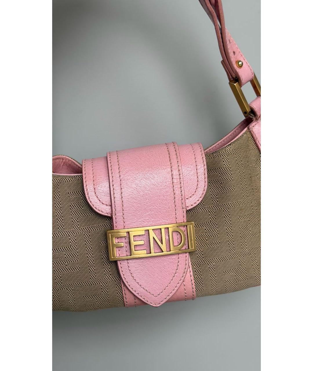 FENDI Бежевая сумка с короткими ручками, фото 2