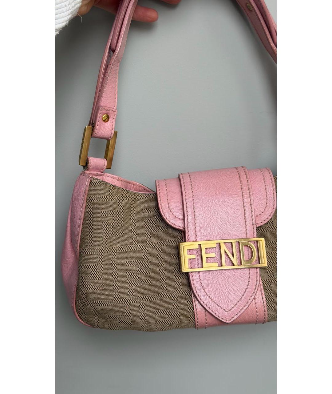 FENDI Бежевая сумка с короткими ручками, фото 6
