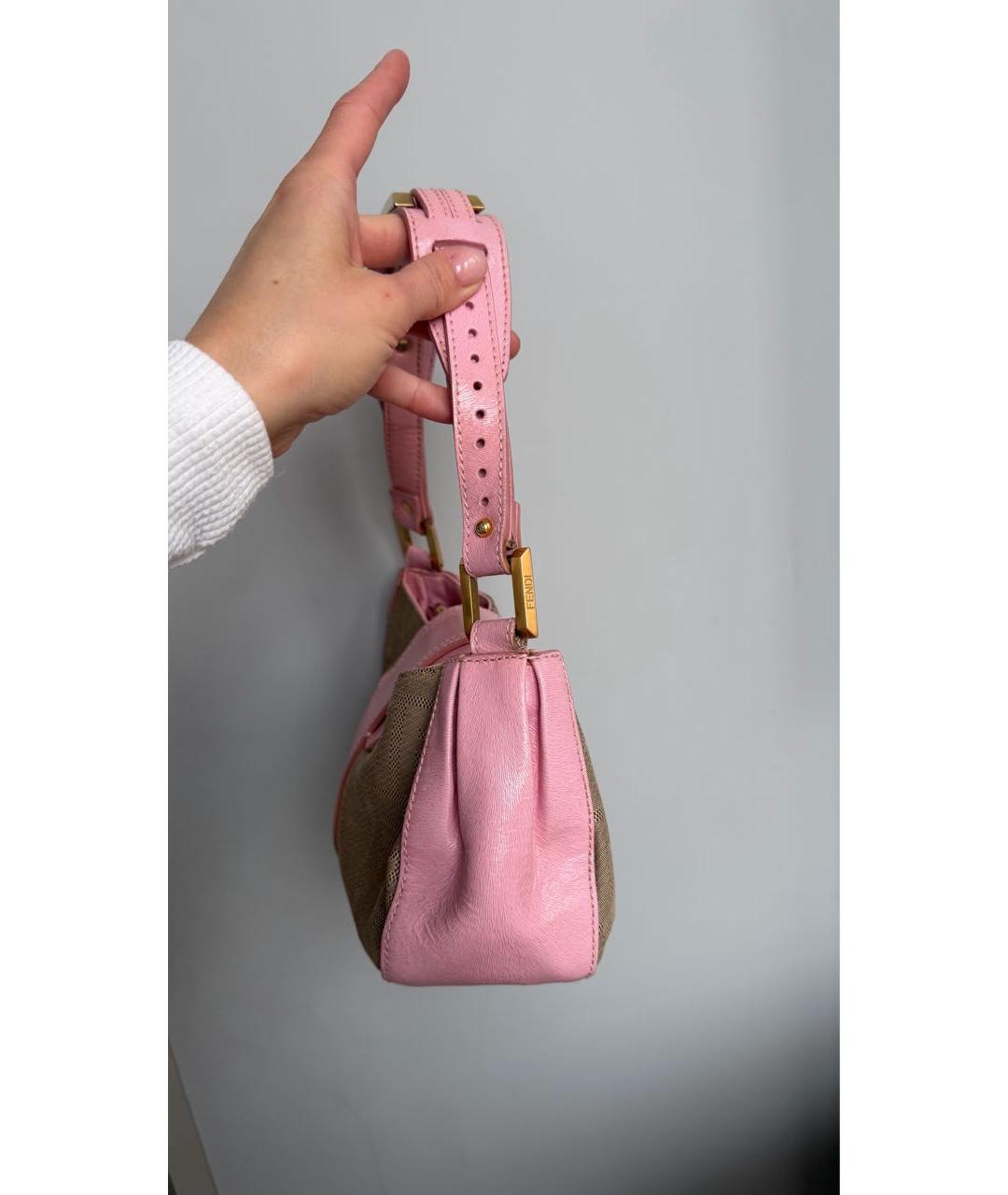 FENDI Бежевая сумка с короткими ручками, фото 4