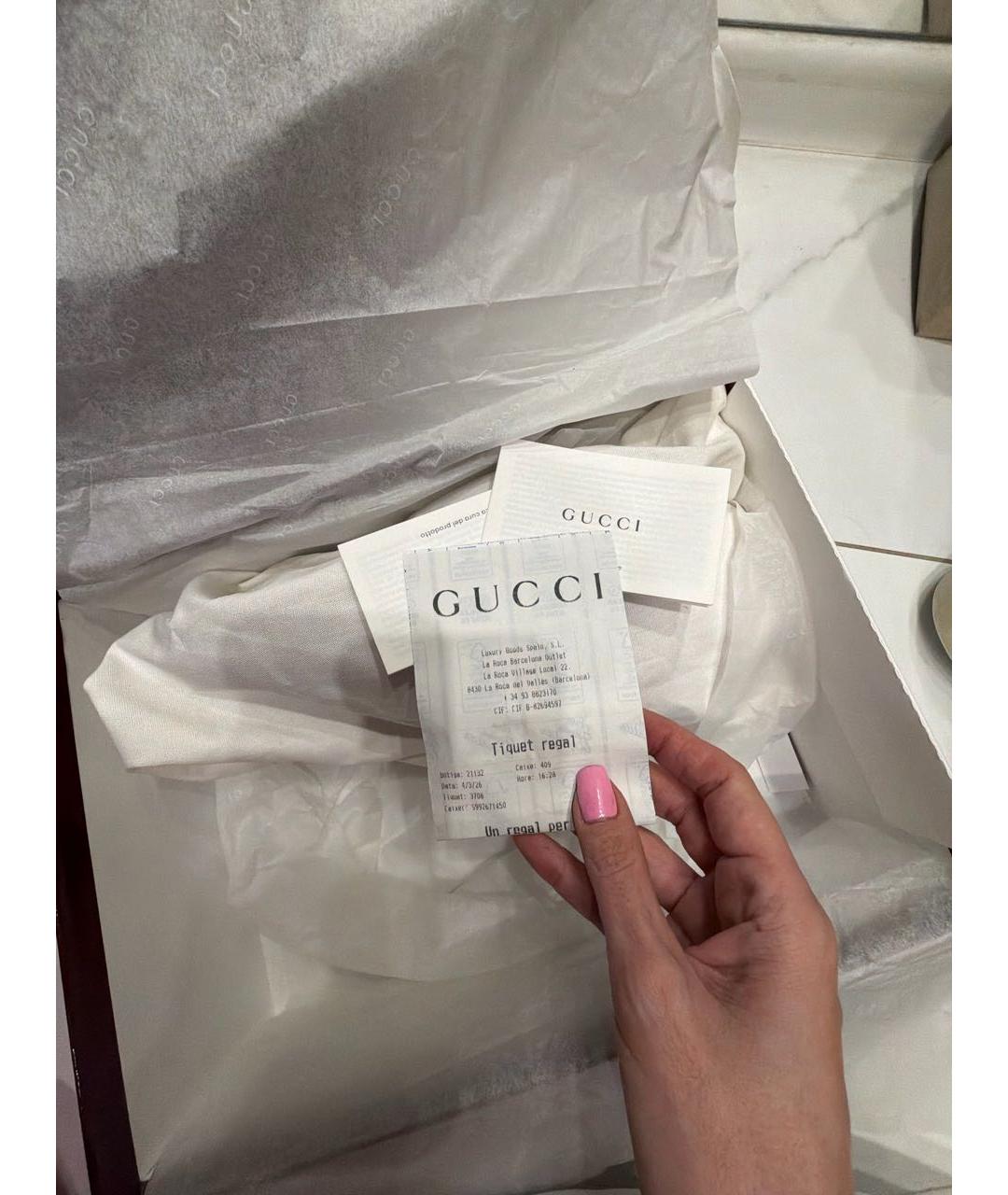 GUCCI Фиолетовые кожаные кеды, фото 5