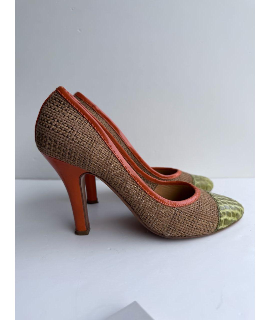 PRADA Бежевые кожаные туфли, фото 4