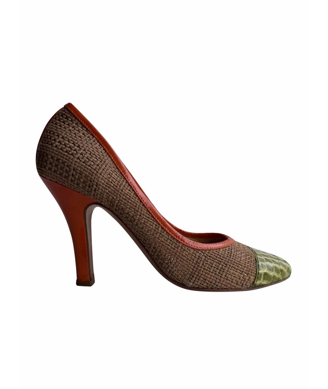 PRADA Бежевые кожаные туфли, фото 9