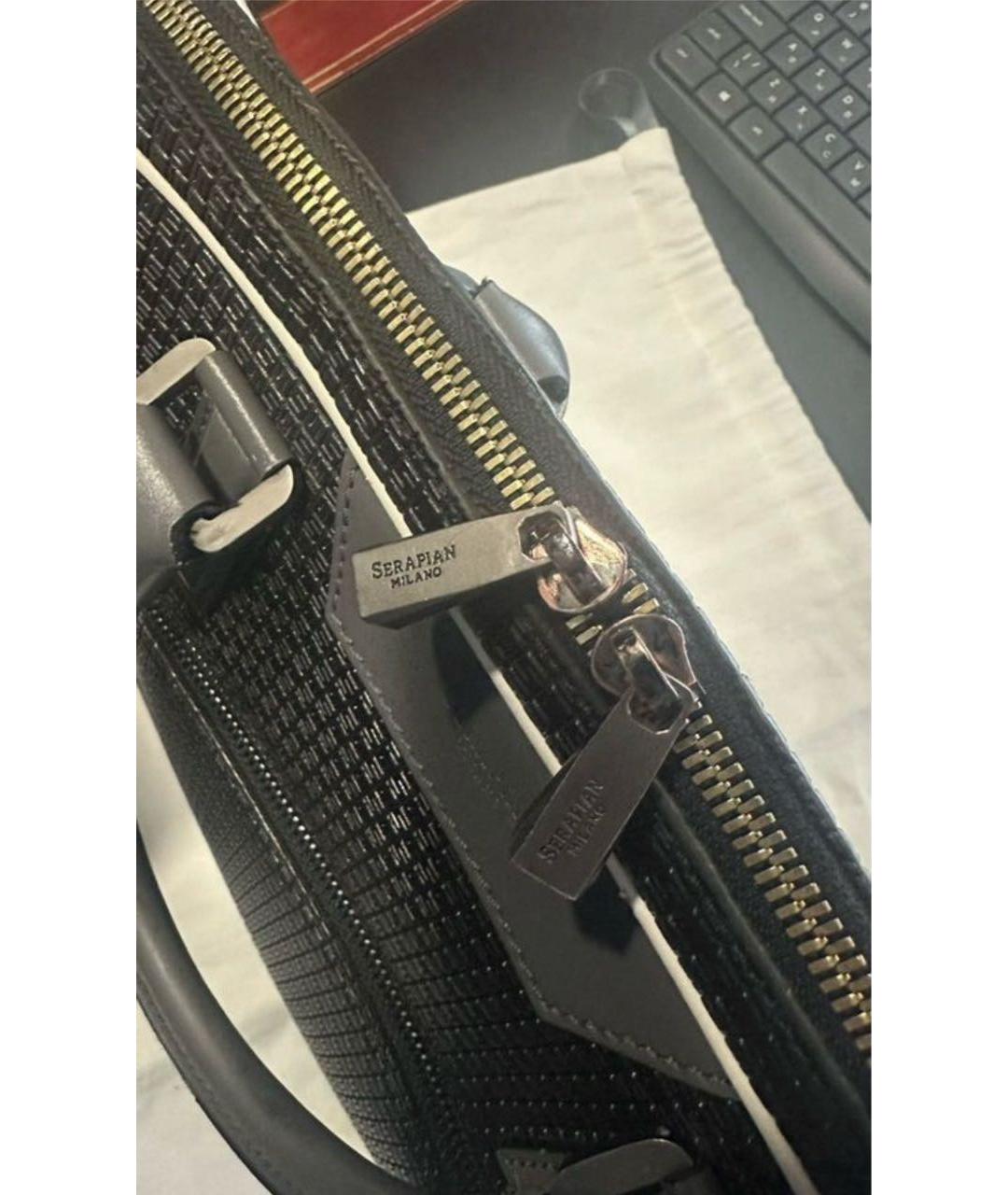 SERAPIAN Антрацитовый портфель, фото 3