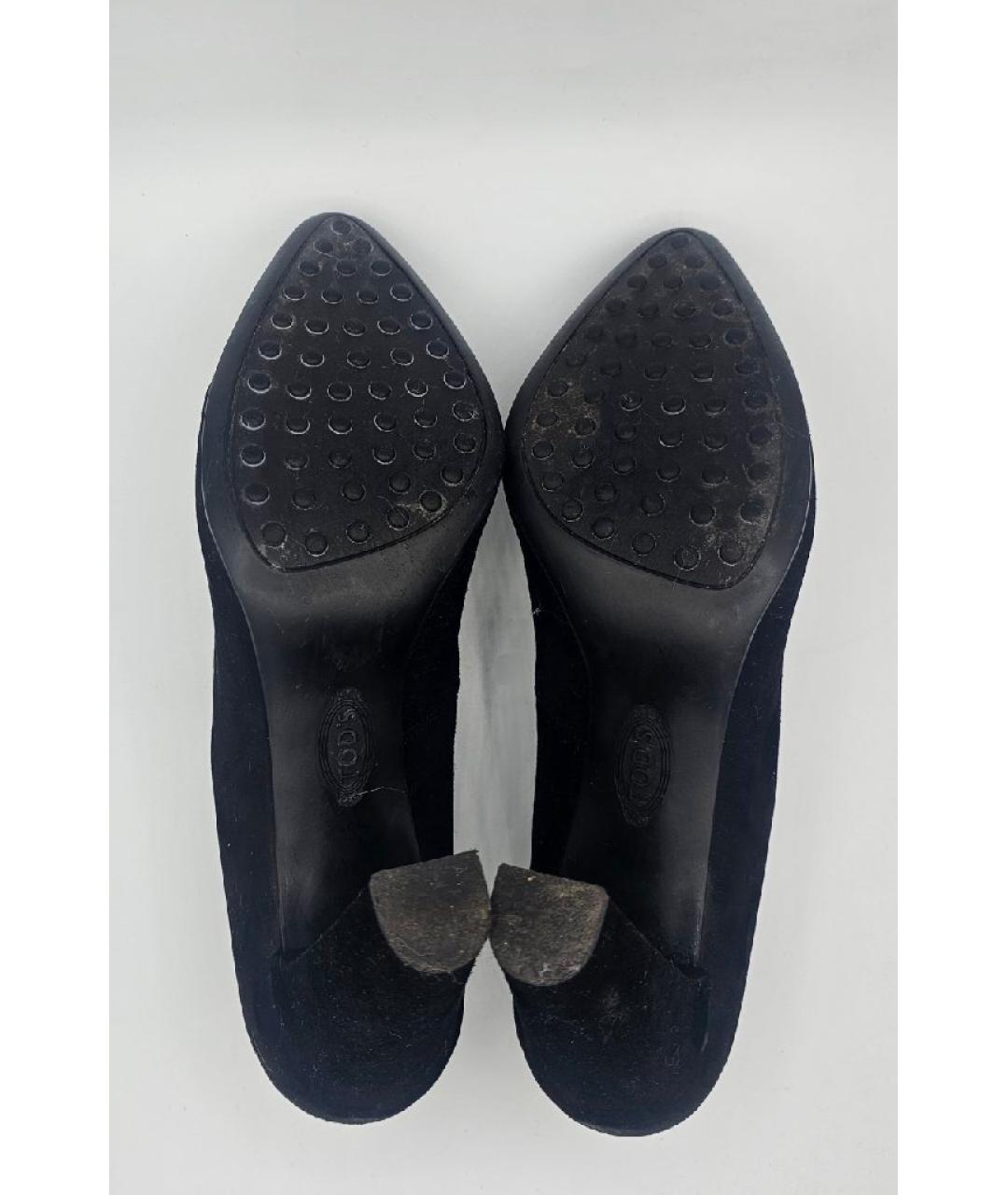 TOD'S Черные замшевые туфли, фото 5