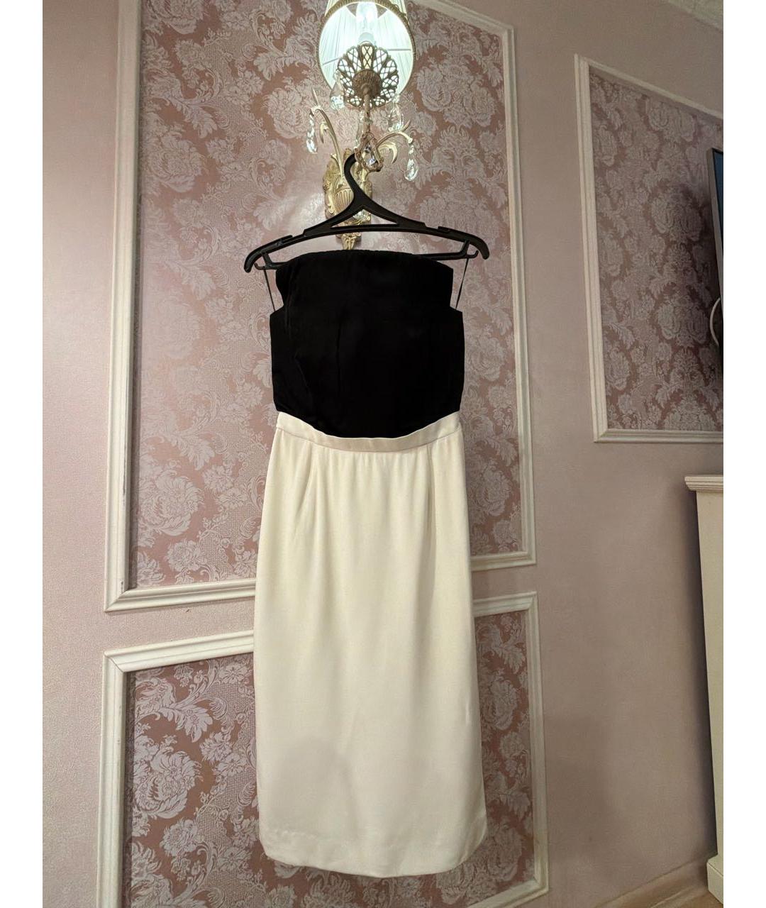 LANVIN Белое шелковое коктейльное платье, фото 6