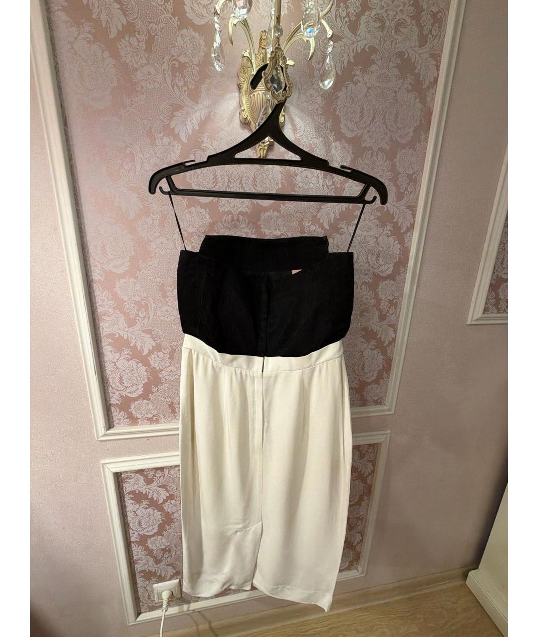 LANVIN Белое шелковое коктейльное платье, фото 2