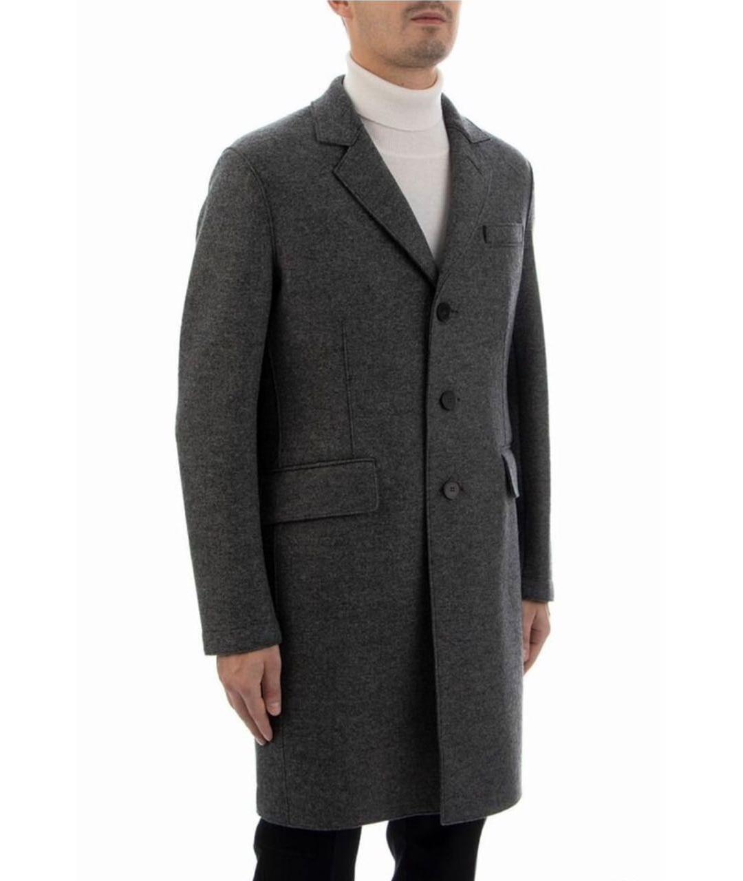 HARRIS WHARF LONDON Серое шерстяное пальто, фото 5