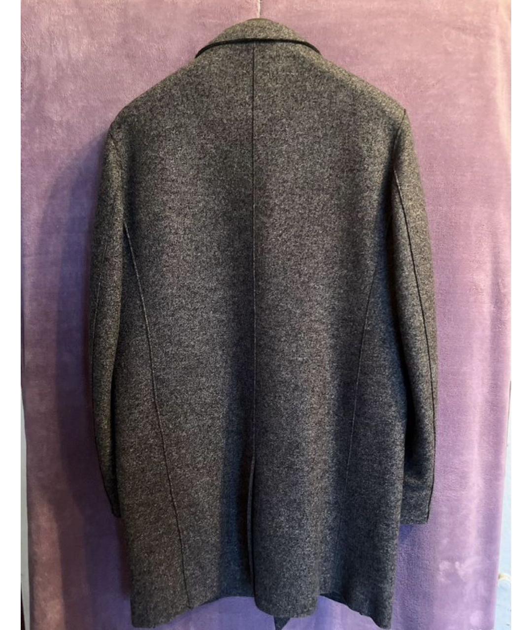 HARRIS WHARF LONDON Серое шерстяное пальто, фото 6