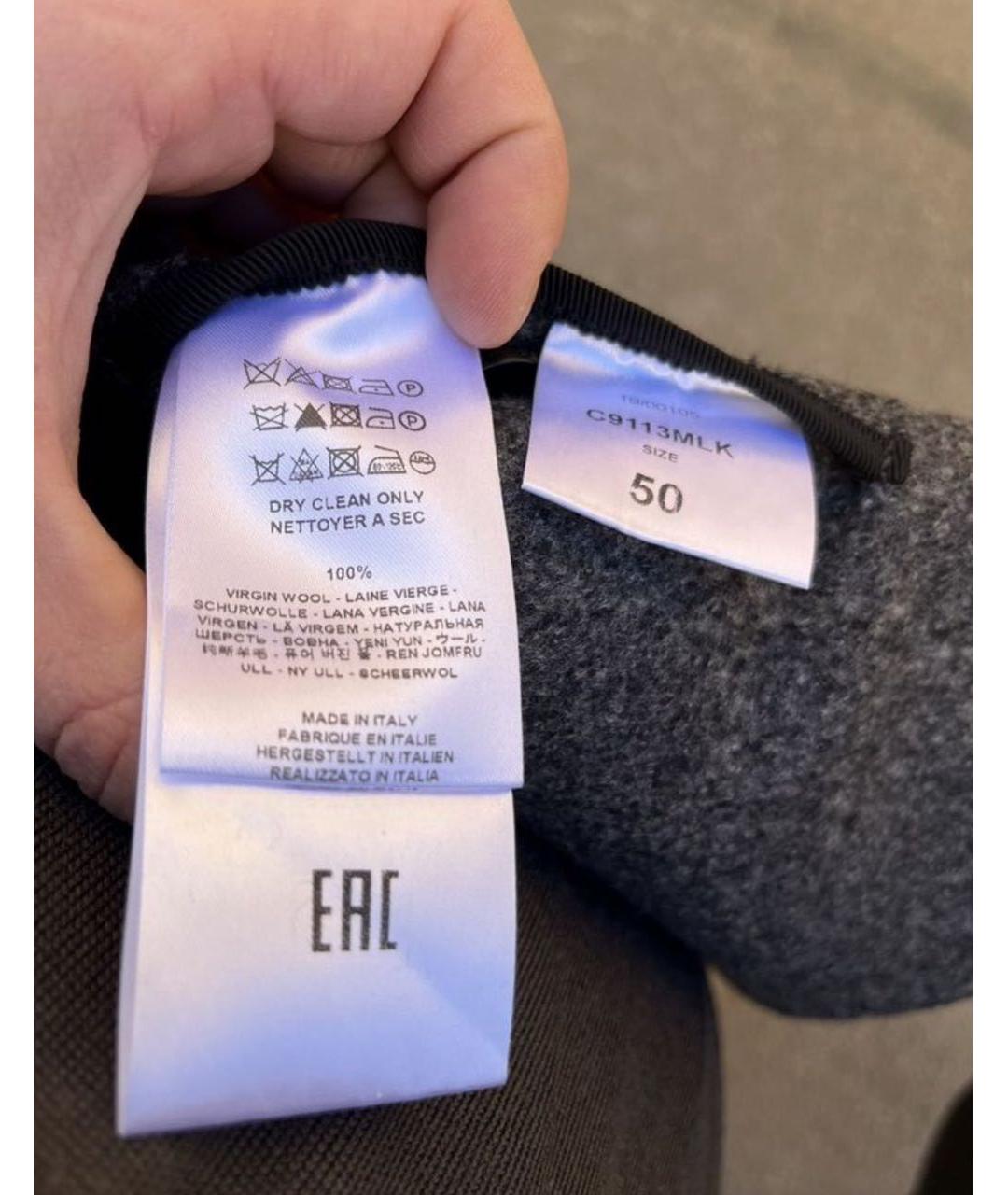 HARRIS WHARF LONDON Серое шерстяное пальто, фото 4