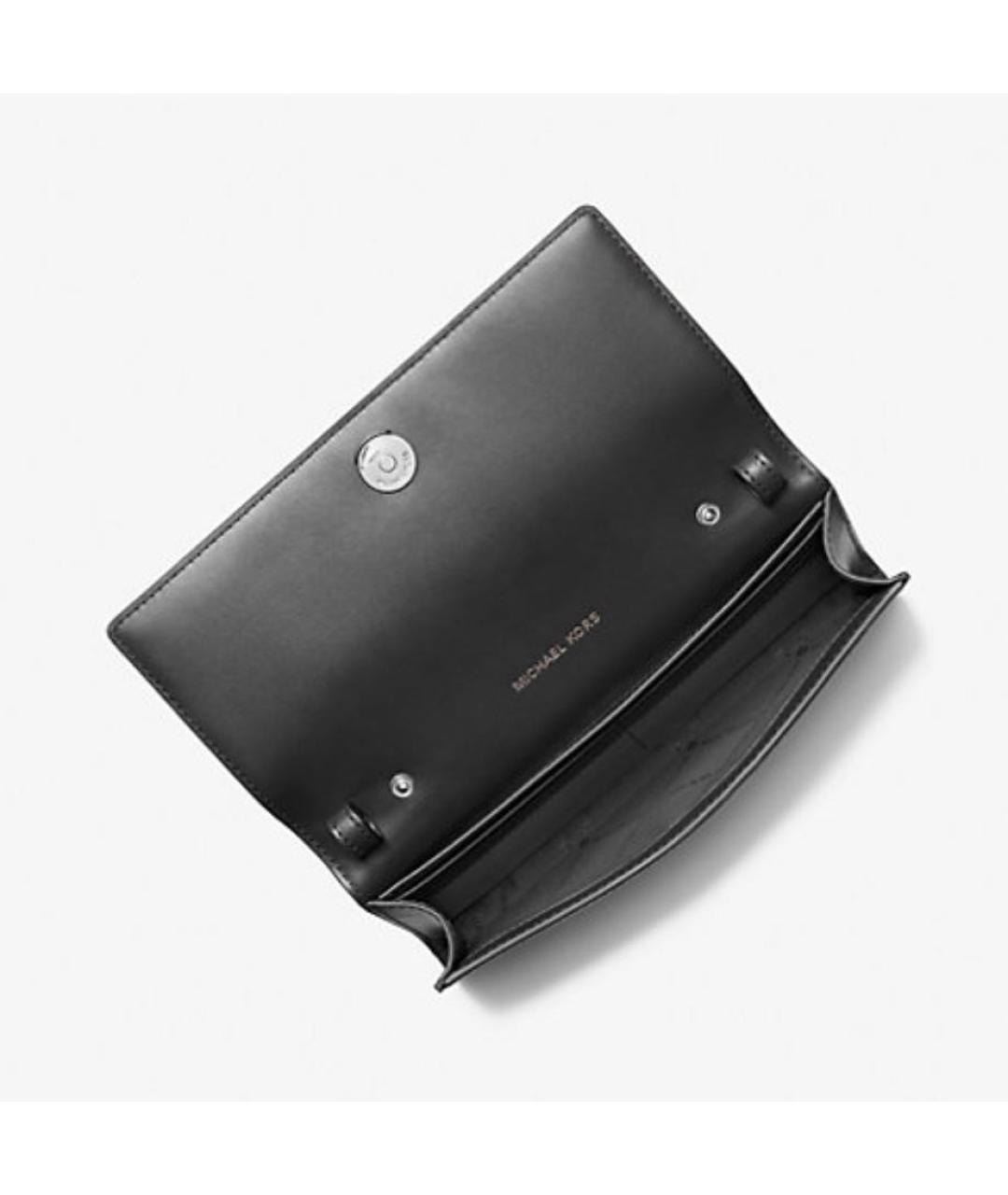 MICHAEL KORS Черная кожаная сумка через плечо, фото 3
