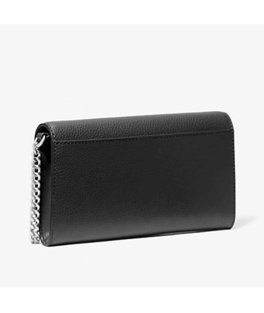 MICHAEL KORS Черная кожаная сумка через плечо, фото 2