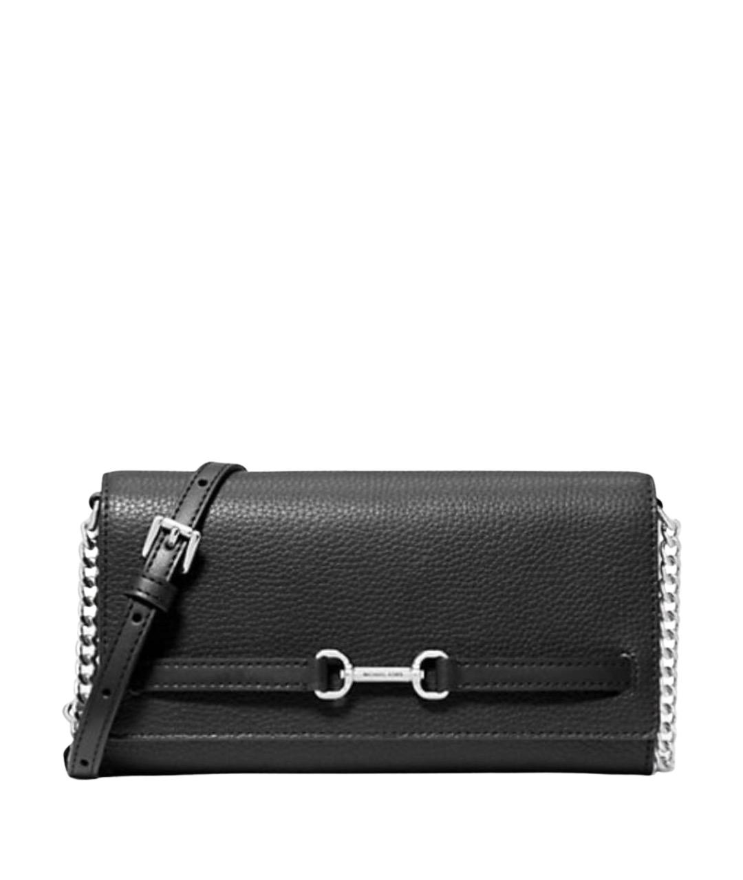 MICHAEL KORS Черная кожаная сумка через плечо, фото 1