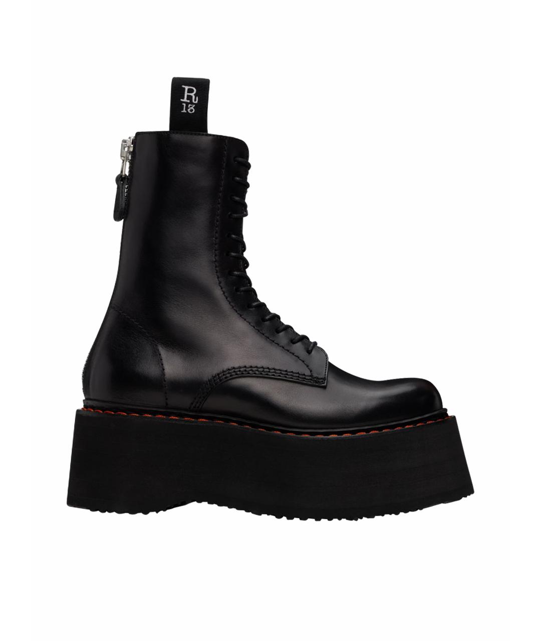 R13 Черные кожаные ботинки, фото 1