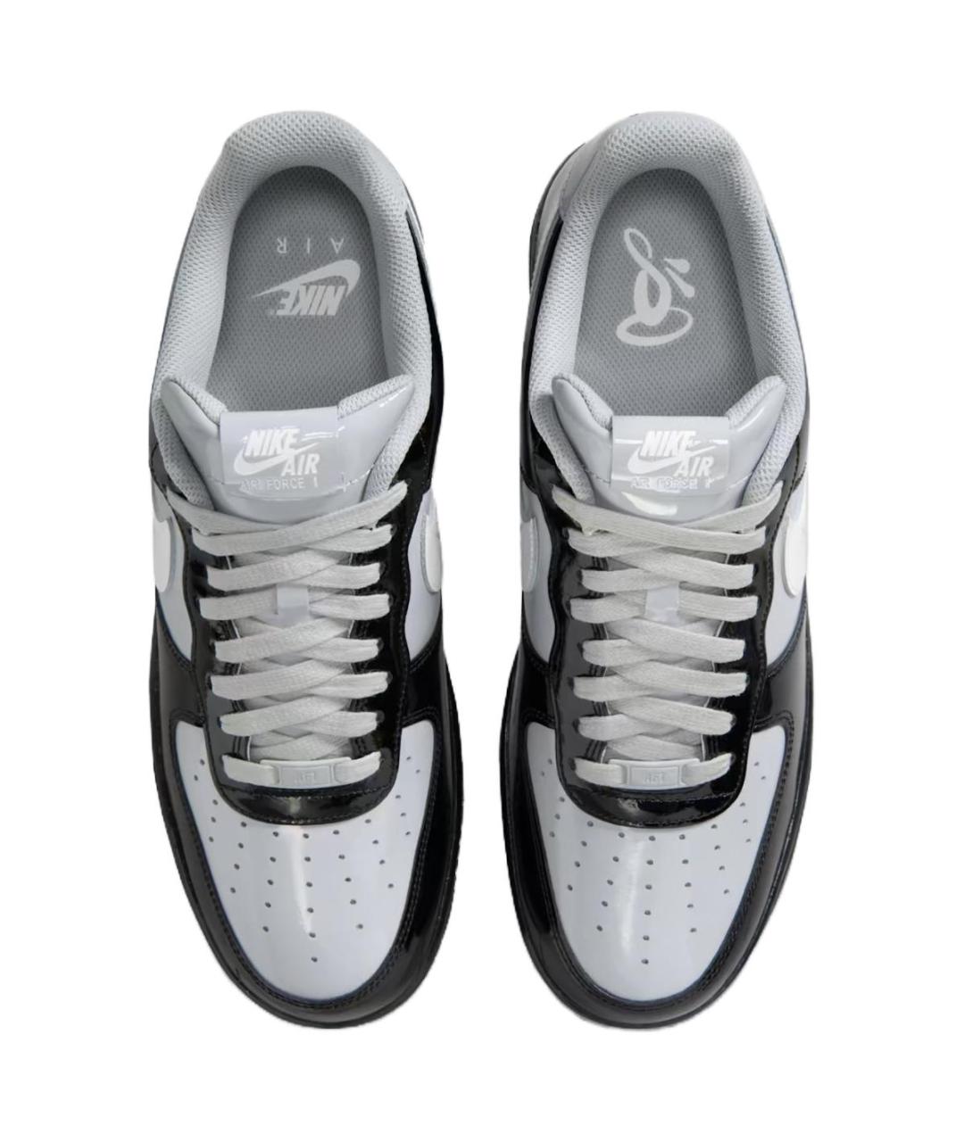 NIKE Черные низкие кроссовки / кеды из лакированной кожи, фото 4