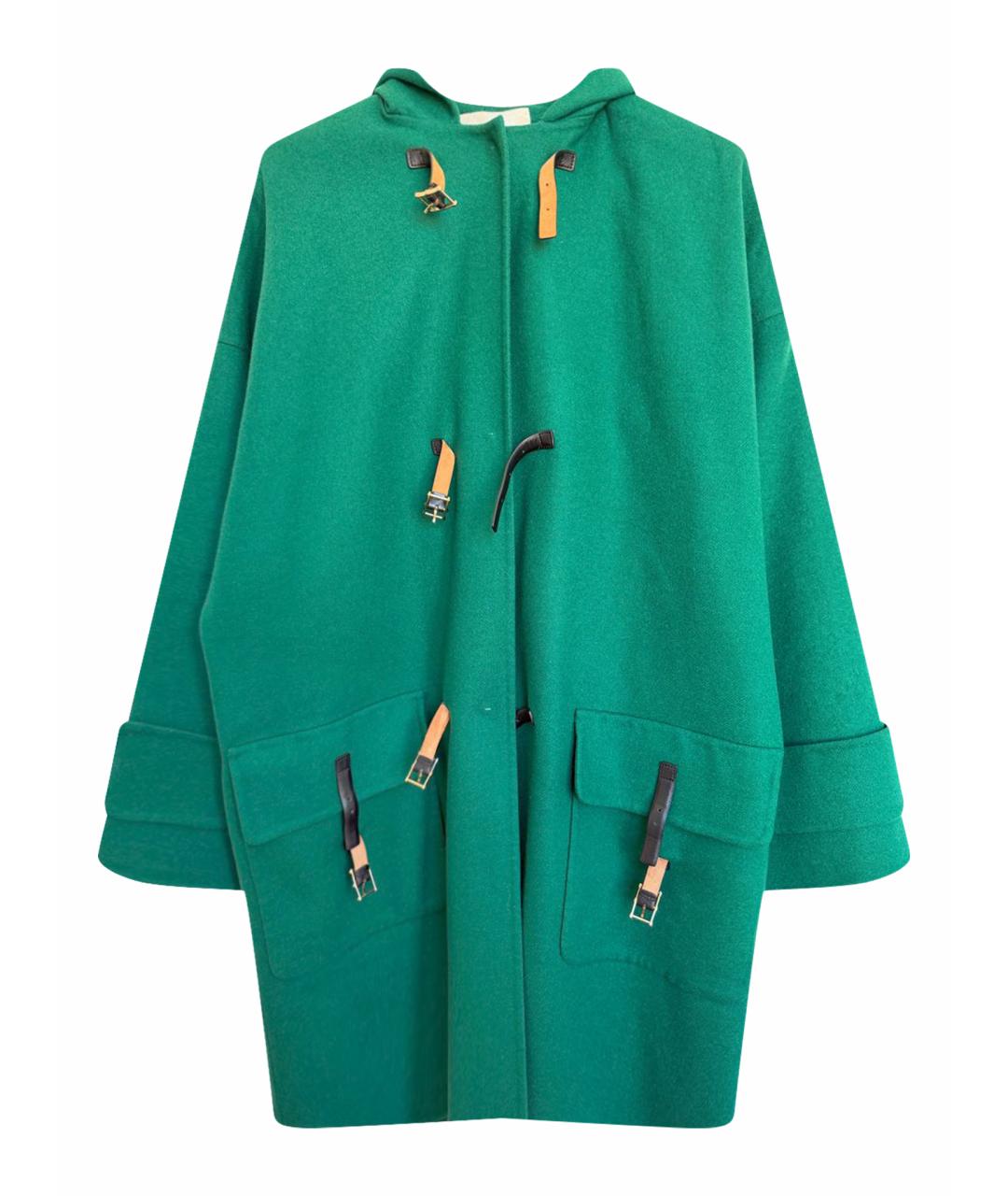 VALENTINO Зеленые шерстяное пальто, фото 1