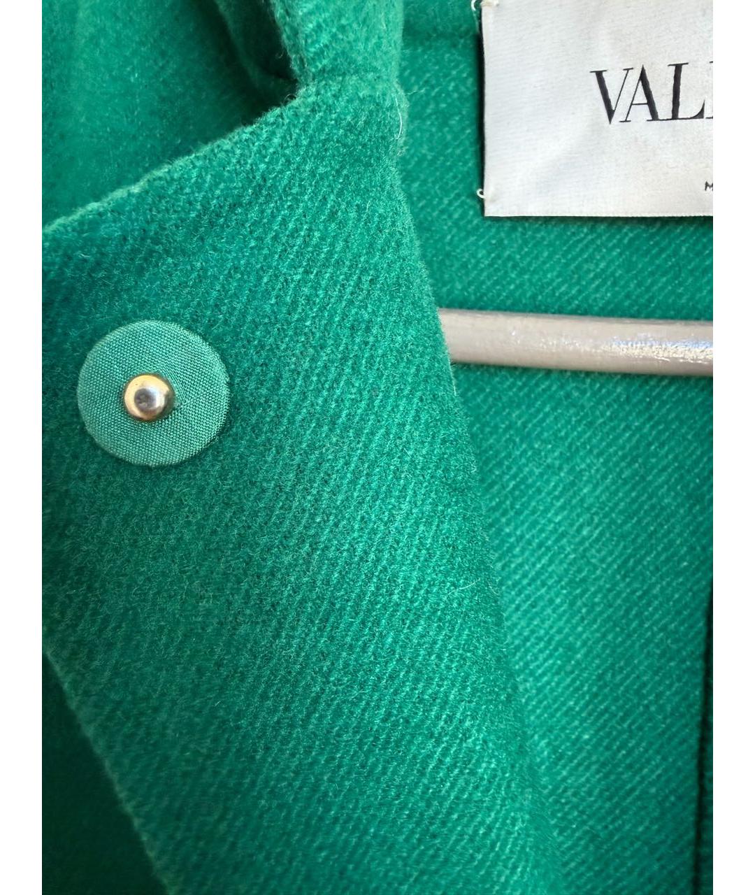 VALENTINO Зеленые шерстяное пальто, фото 2