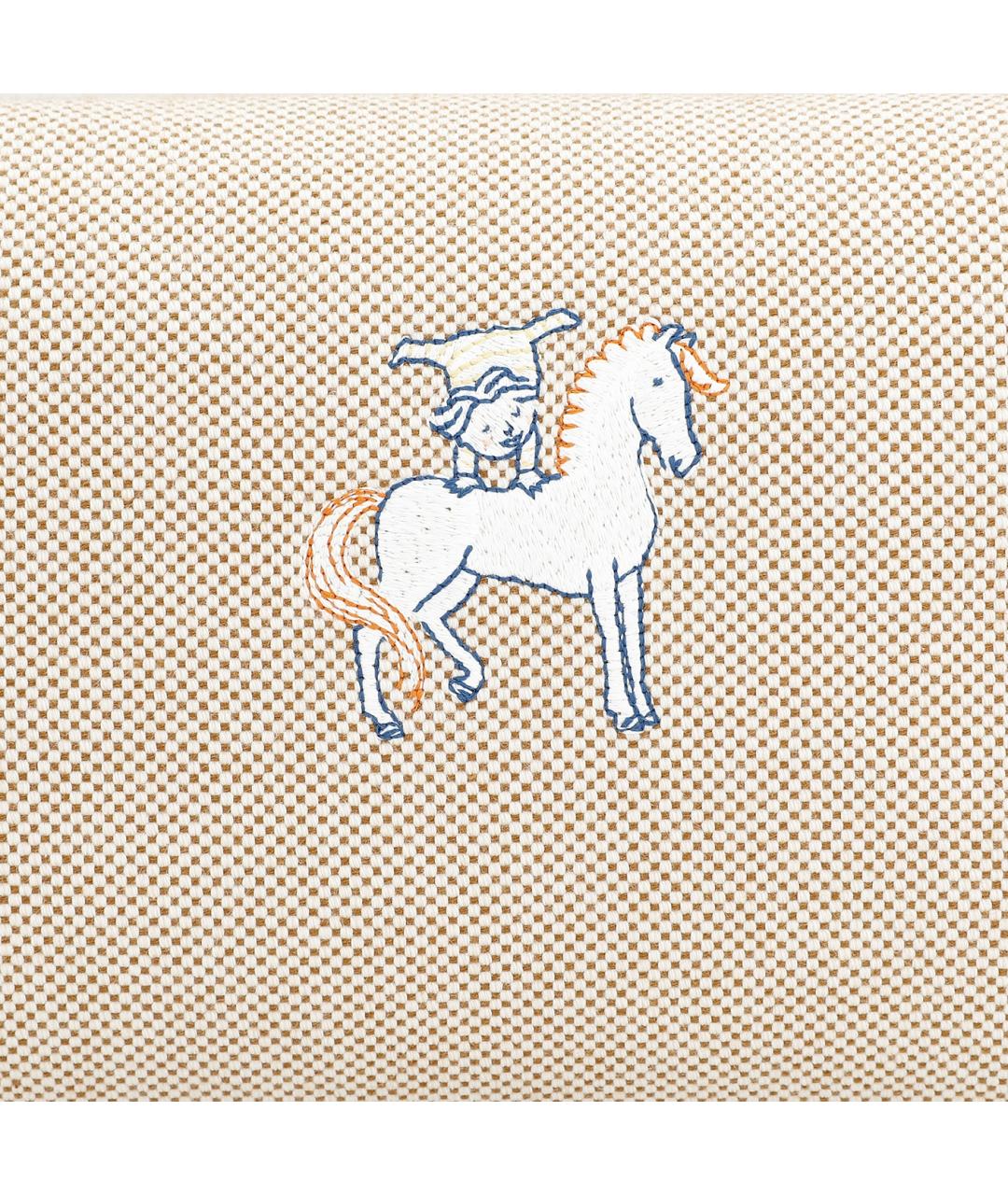 HERMES Бежевая хлопковая косметичка, фото 5