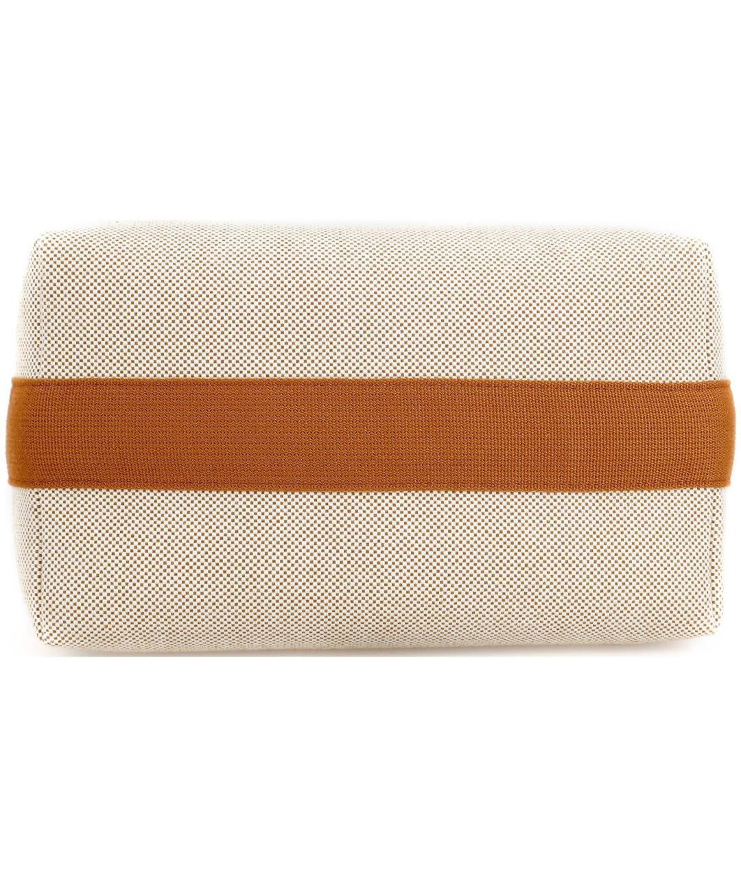 HERMES Бежевая хлопковая косметичка, фото 4