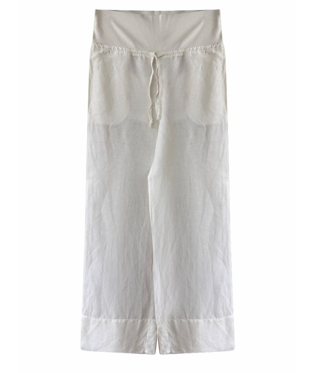 KENZO Белые льняные брюки широкие, фото 1