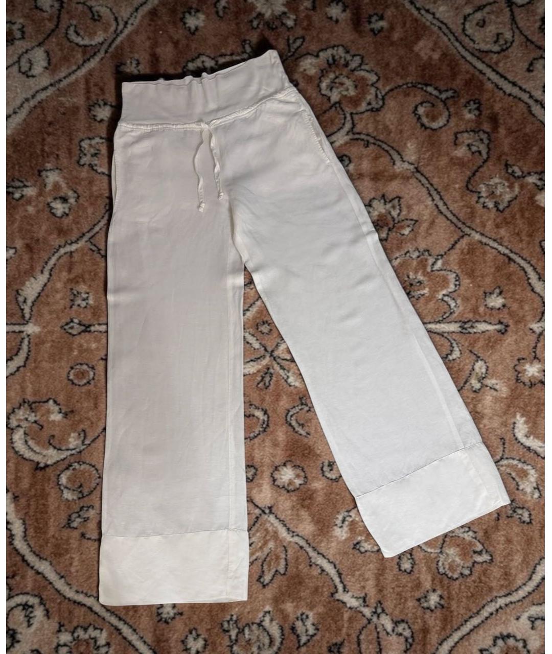 KENZO Белые льняные брюки широкие, фото 8