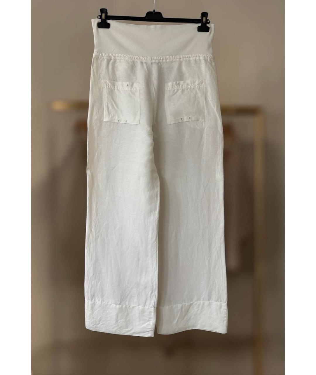 KENZO Белые льняные брюки широкие, фото 2