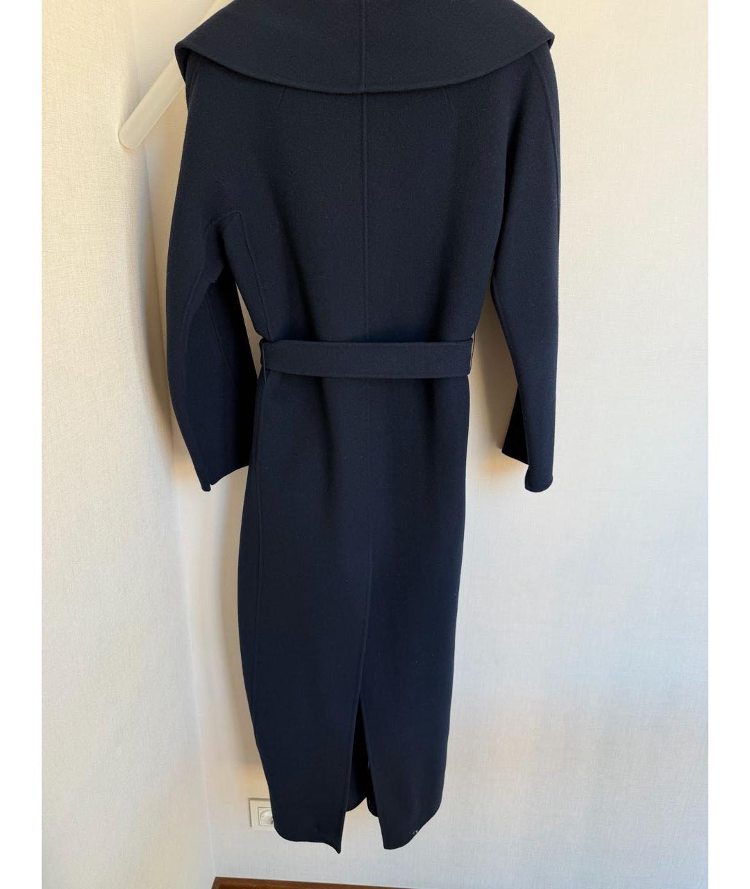 'S MAX MARA Темно-синее шерстяное пальто, фото 6