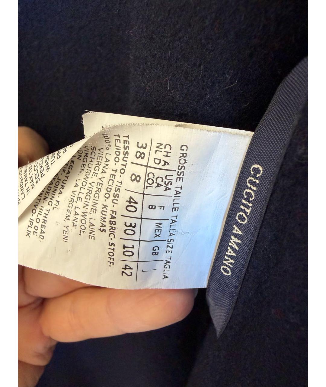 'S MAX MARA Темно-синее шерстяное пальто, фото 3