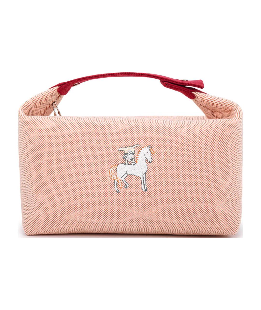 HERMES Оранжевая косметичка, фото 1