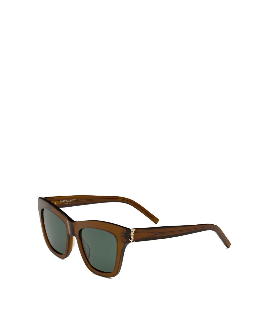 SAINT LAURENT Коричневые солнцезащитные очки, фото 1