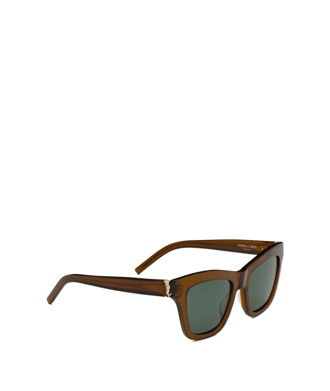 SAINT LAURENT Коричневые солнцезащитные очки, фото 3